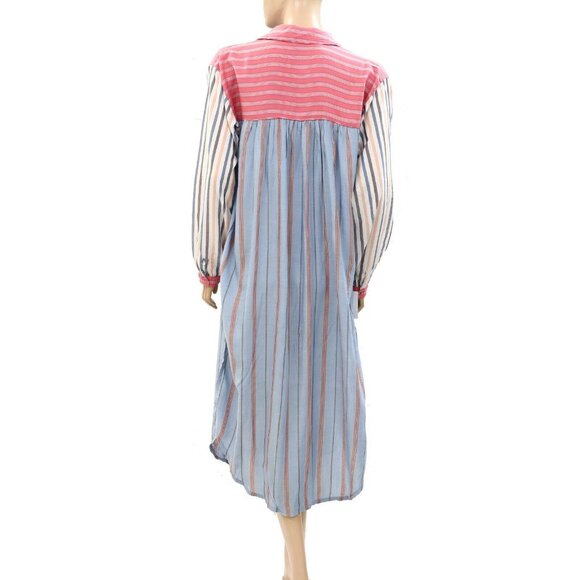 By Anthropologie True Midi Dress Striped Oversized Shirt Long Sleeve M 257897 - Picture 3 of 4